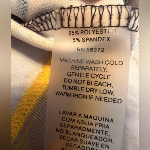 Phase 7 Seven sleeveless sheath dress size 10 Yellow Black floral midi EUC - Picture 5 of 12